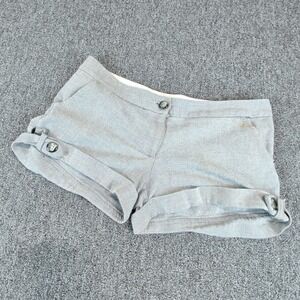 Necessary Objects Womens Shorts Medium Gray Cotton Blend Y2K Cuffed Low Rise 32W